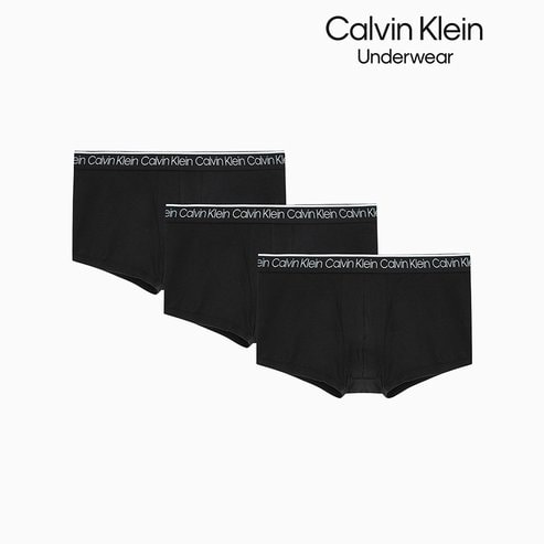 Calvin Klein Underwear 남성 리컨시더드 서지 로우라이즈 트렁크 3PK (NP2680O-UB1)