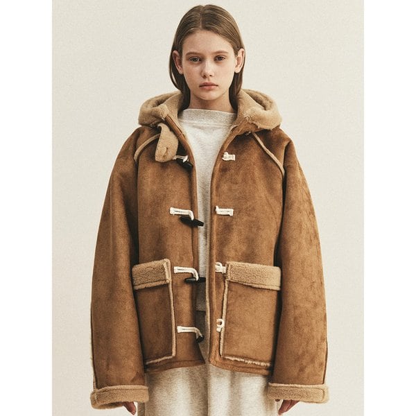 HOODED DUFFLE MUSTANG JACKET_CAMEL