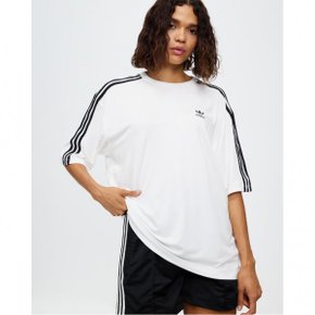 4158056 adidas Three Stripes Oversized Tee - White