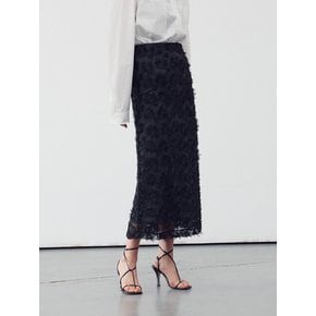 RAW-HEM LACE SKIRT