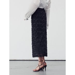 RAW-HEM LACE SKIRT