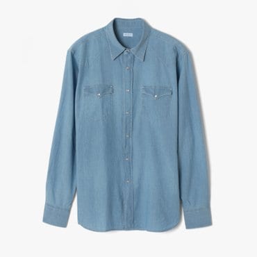 샌프란시스코마켓 ORIAN 오리안 WESTERN SHIRT WASHED BLUE ORE1M40000A81