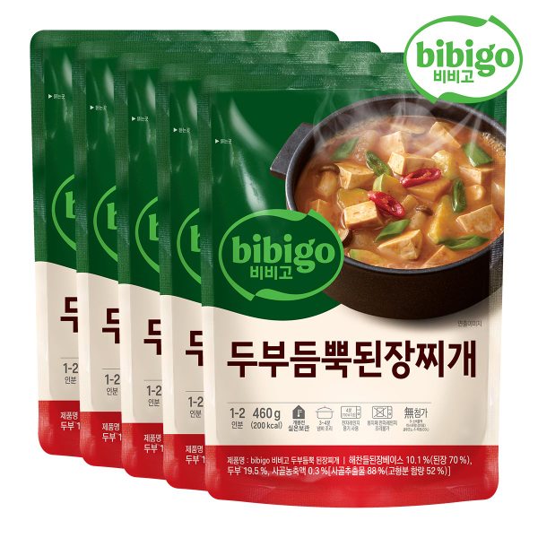 [본사배송] 비비고 두부듬뿍 된장찌개 460G X 5개