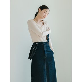 Suspender Long Black Skirt