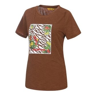 마코 여성 프린트 디자인 반팔 티셔츠 MLW2TR01_P359965994