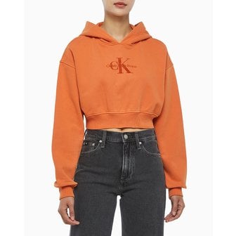 Calvin Klein Jeans 여성 미네랄 다이 모노로고 후드 티셔츠(J222491)