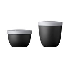 Mepal Snackpot Duo Pack Ellipse 메팔 샐러드 과일 간식 식사 샌드위치 보관 용기 Black