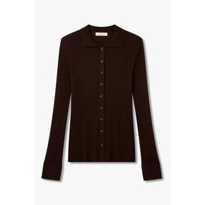 실크 블렌드 카라 리브드 가디건 IA16351810162