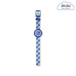 [본사] 플릭플락  유아용 시계 BRAID IN BLUE FPNP169