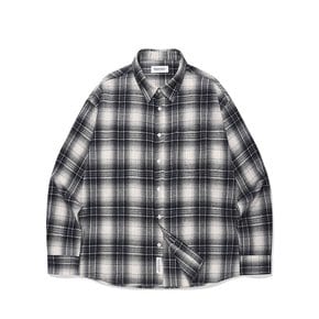 SP POCKET GLEN CHECKED OVERFIT SHIRT-BLUE