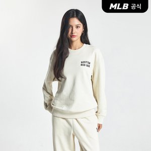 MLB [코리아공식] 베이직 스몰 레터링 오버핏 맨투맨 BOS (D.Cream)