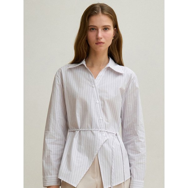 코튼 랩 블라우스 스트라이프 J1924