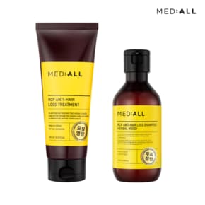 MEDIALL 두피 청정 단백질 모발 손상 케어 트리트먼트 200ml+샴푸 100ml 우디허발향