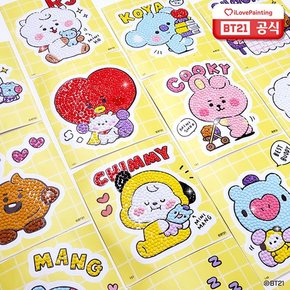 DIY 보석십자수 BT21 데코 스티커 버디 9.5x11