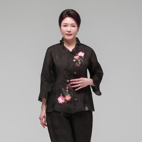 더하랑 애정드리 여름 인견 자켓 브라운