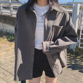 여자 세무 보온 박스핏 롱 FW 외투 재킷 남방