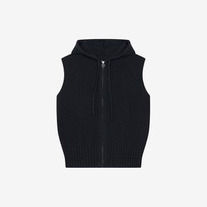 니트후드집업베스트BLVCX7927BK_YS
