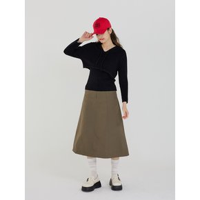 AR_V-neck wool knit inner set top_4color