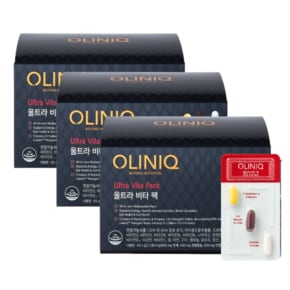 [OLINIQ] 울트라 비타 팩 3개 세트 (30일분 x 3box) / 비타민+루테인오메가+유산균 멀티팩