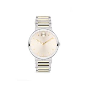 Movado 40MM Two-Tone 스테인리스 스틸 링크 브레이슬릿 워치 시계 9168351