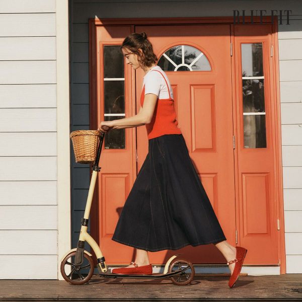 플레어 데님 스커트