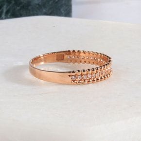14K 18K 밀키웨이 반지 볼 큐빅 포인트 데일리 레이어드 미스 우정 애끼 검지 링