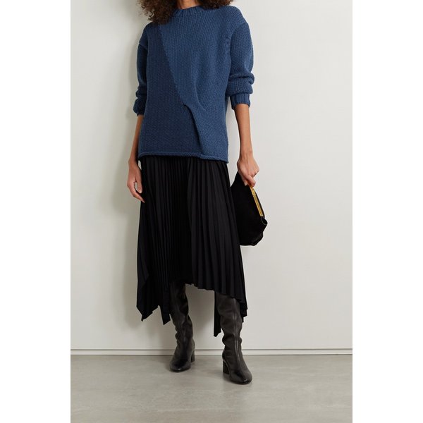 파토우 Mia Two-tone Cashmere Sweater 블루 29419655932334243