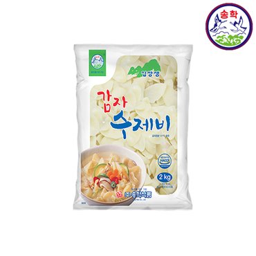  송학식품 십장생 감자수제비 2kg x6개 한박스