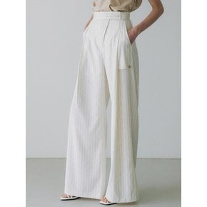 comos 868 outside pocket stripe pants (cream)