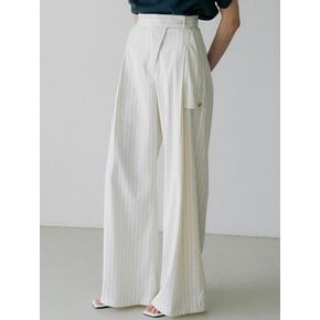 comos 868 outside pocket stripe pants (cream)