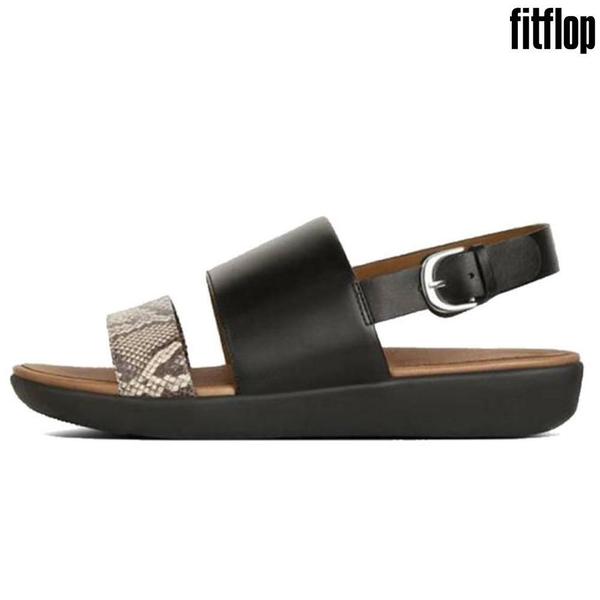 델터 백 스트랩 샌들 레더 스네이크 프린트 여성 신발 M54-611