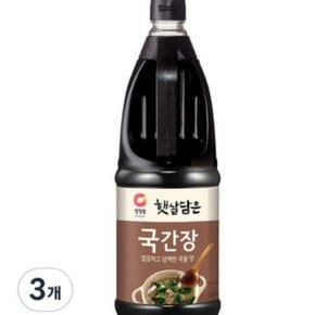 청정원 햇살담은 자연숙성 국간장, 1.7L, 3개