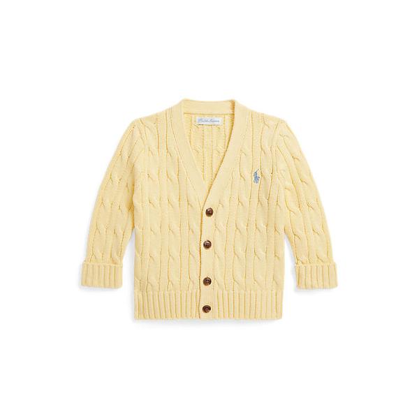 랄프 로렌 베이비 남아 케이블 니트 코튼 V넥 카디건(CWPOSWEI6820292700)