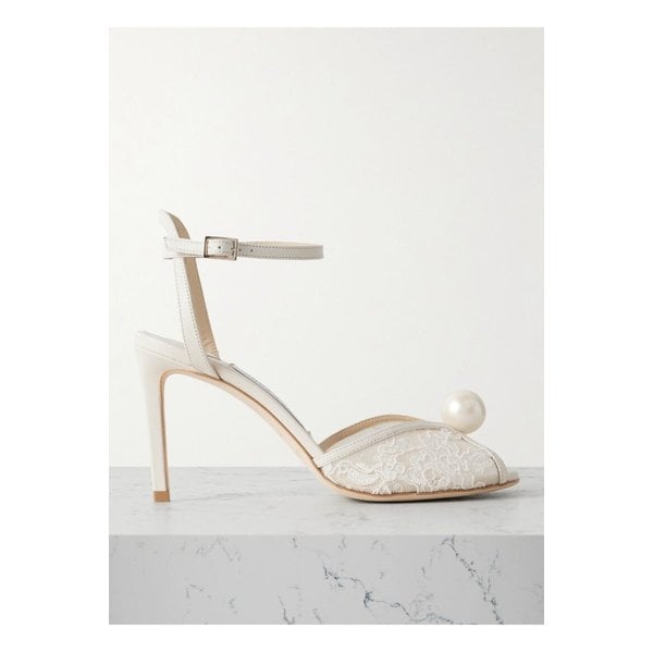 사코라 85 장식 가죽 트림 레이스 샌들 46376663162849974