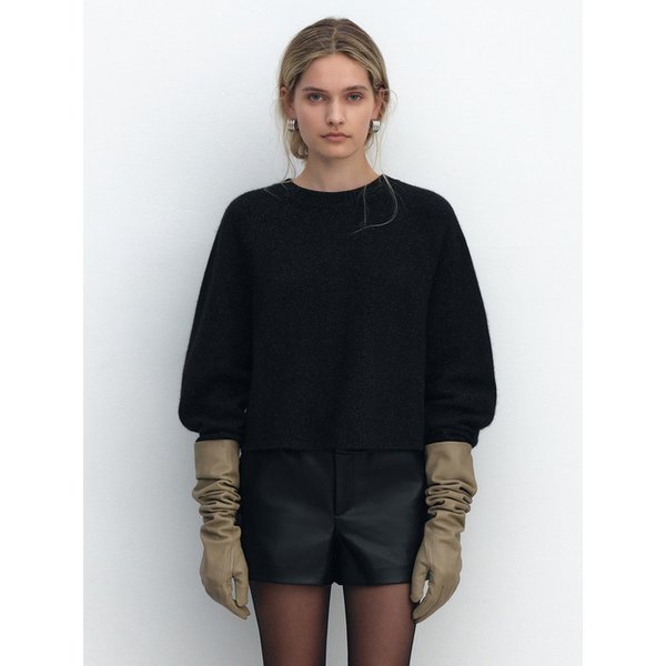 라쿤 메탈 투웨이 가디건_블랙