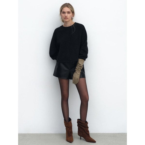 라쿤 메탈 투웨이 가디건_블랙