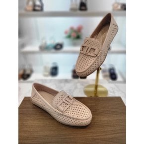 [여주점] 2cm 여성 체인장식 펀칭 로퍼(3color)712319006PI