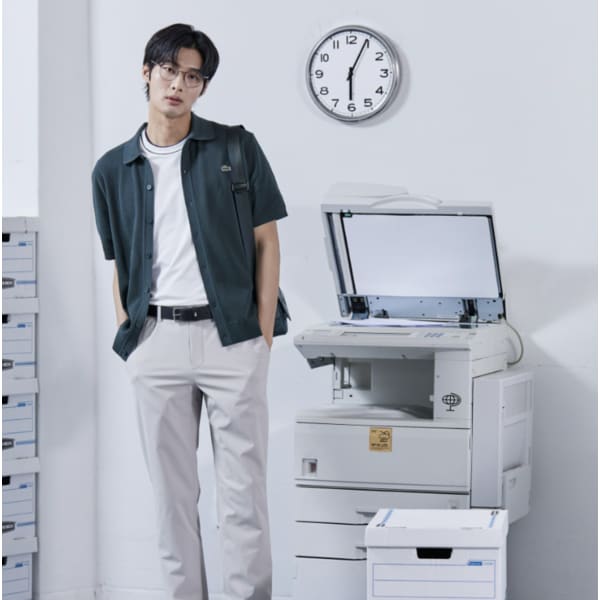 [시흥점] 반팔티 남성 허니콤 피케 반팔 가디건 AH357E-56GO