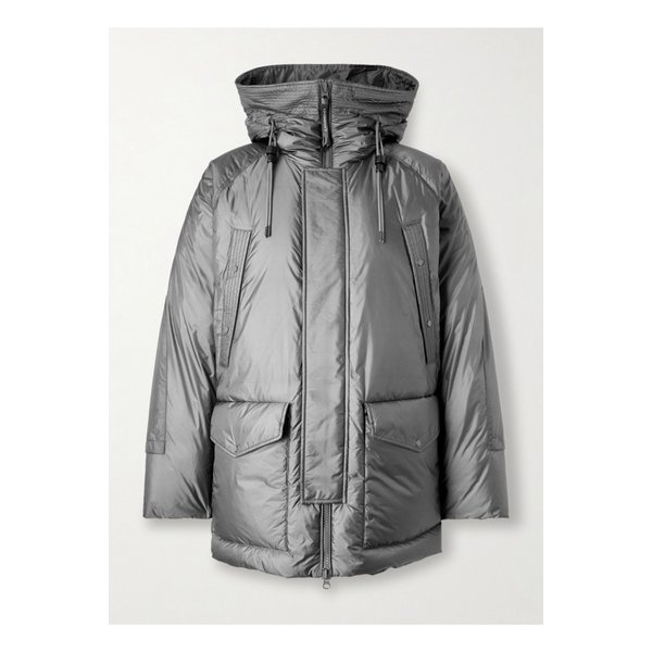 립스탑 후드 다운 재킷 실버 46376663162869023
