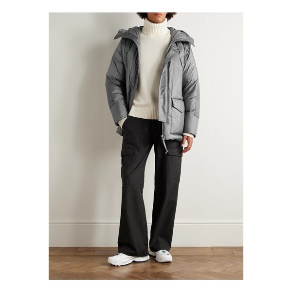 립스탑 후드 다운 재킷 실버 46376663162869023