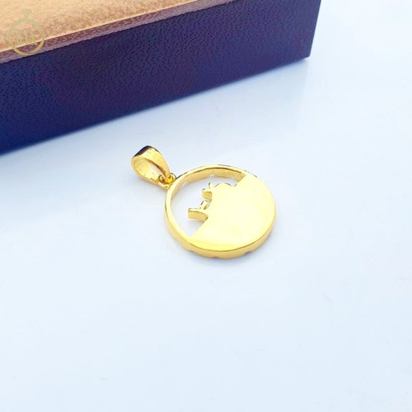 [가앤] 24k순금 화이트 자개 돌고래 목걸이 메달 펜던트 3.75g