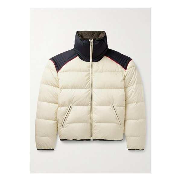 슬림핏 리버서블 퀼팅 셸 다운 재킷 뉴트럴
