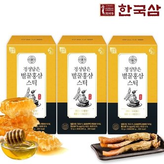  [한국삼] 정성담은 벌꿀홍삼스틱 30포 x 3박스(총 90포)