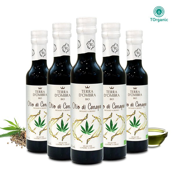 유기농 냉압착  식물성 대마종자유 100%  햄프씨드 오일 250mlx5병