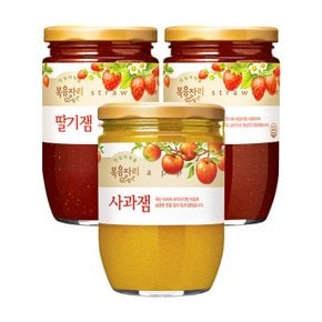 복음자리 딸기잼 500g 2개 +사과잼 620g 1병 (총3병)