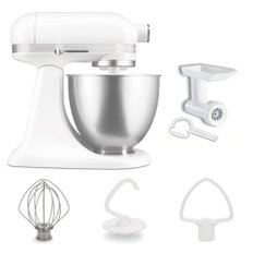 주방 에이드 KitchenAid 3.5QT 스탠드 믹서+후드 그라인더 특별 세트 샤이니 화이트