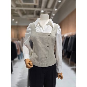 LINE [부산점] [라인어디션](N854)여성뷔스티에 레이어드 카라 셔츠 NWSTOJ0600