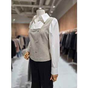 [부산점] [라인어디션](N854)여성뷔스티에 레이어드 카라 셔츠 NWSTOJ0600