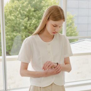 LINEN ROUND SHIRT_WHITE