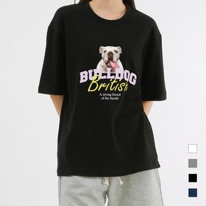 브리티쉬블독 남여공용 릴렉스핏 20수 라운드 반팔 티셔츠 4컬러